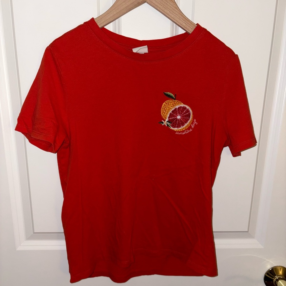 H&M Red/Grapefruit Jersey Women’s T-Shirt